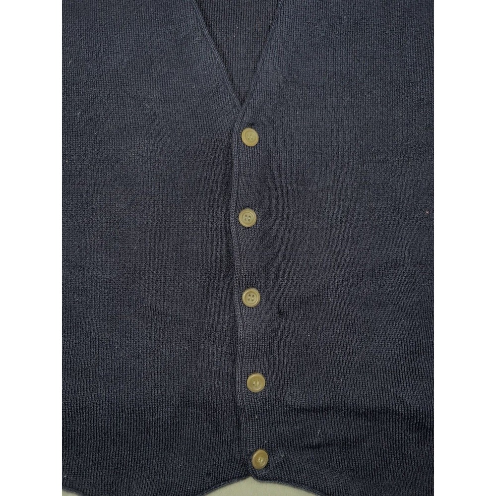 Vintage Country Road Australia Pure Wool Knit Vest Navy Size XL Academia Preppy - Picture 3 of 8